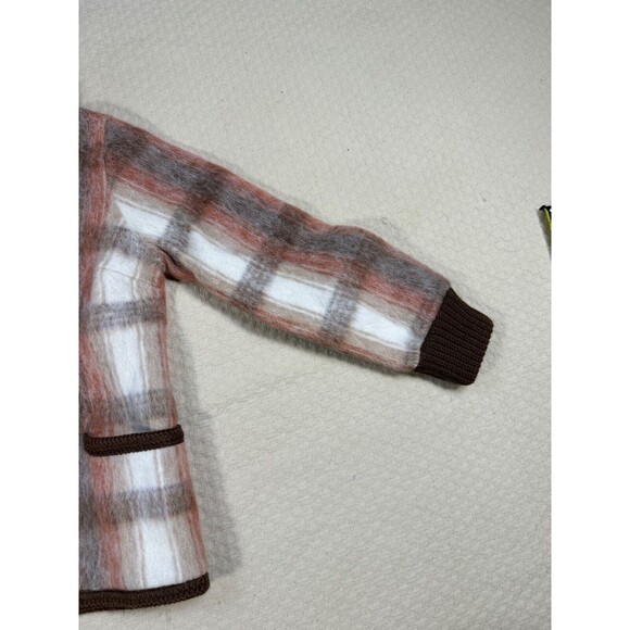 Vintage Plaid Wool Jacket Tourmalet Tissu des Pyrenees France‎ | Medium - Picture 4 of 12